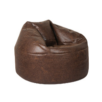  Bean Bag Chair Cover PU Couch Brown