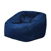  Bean Bag Chair Cover Soft Velvet Blue