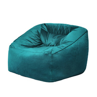  Bean Bag Chair Cover Soft Velvet Green