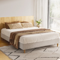 Bed Frame Double Size Beige