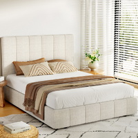 Bed Frame Double Size Beige