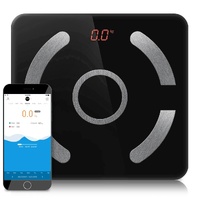 Wireless Bluetooth Digital Body Fat Scale Bathroom Weighing Scales Health Analyzer Weight Black