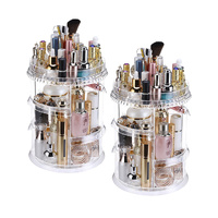 2X 360 Degree Rotating Makeup Organiser Cosmetics Holder Display Stand Skincare Home Decor