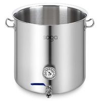 Stainless Steel 33L No Lid Brewery Pot With Beer Valve 35*35cm