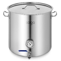 Stainless Steel Brewery Pot 33L With Beer Valve 35*35cm