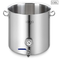 Stainless Steel 130L No Lid Brewery Pot With Beer Valve 55*55cm