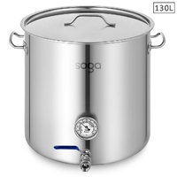 Stainless Steel Brewery Pot 130L With Beer Valve 55*55cm