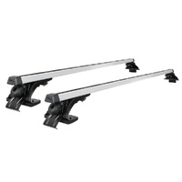 Universal Car Roof Racks Pod Aluminium Cross Bars Brackets 145cm Silver