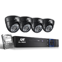 CCTV Security System 4CH DVR 4 Cameras 2TB Hard Drive