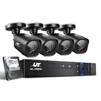 CCTV Security System 8CH DVR 4 Cameras 2TB Hard Drive