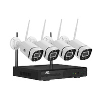 Wireless CCTV Security System 8CH NVR 3MP 4 Square Cameras