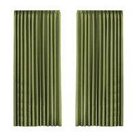  2XBlockout Curtains Chenille 180x250 Green CD1016-180x250-DG