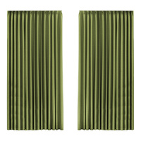  2XBlockout Curtains Chenille 240x250 Green