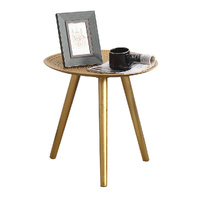  Side Table Coffee Bedside End Golden