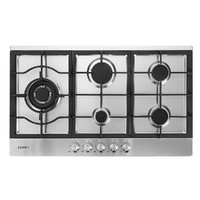 Devanti Gas Cooktop 90cm 5 Burner Silvir