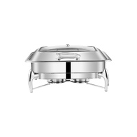 Stainless Steel Rectangular Chafing Dish Tray Buffet Cater Food Warmer Chafer with Top Lid