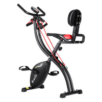 Everfit Folding Exercise Bike Magnetic X-Bike Indoor Cycling Resistance Rope