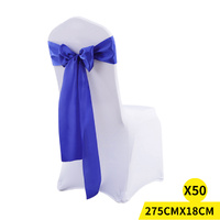 Multicoloured Chair Sashes Fabric Covers Navy