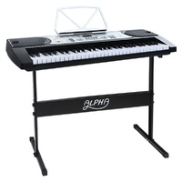 61 Keys Electronic Piano Keyboard Digital Electric w/ Stand Beginner Silver