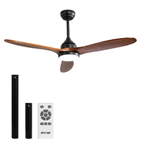  52 Ceiling Fan DC Motor LED Walnut