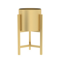 45CM Gold Metal Plant Stand with Flower Pot Holder Corner Shelving Rack Indoor Display