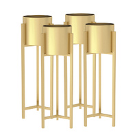 4X 90cm Gold Metal Plant Stand with Flower Pot Holder Corner Shelving Rack Indoor Display