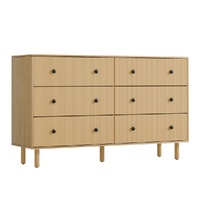 6 Chest of Drawers Tallboy Cabinet - RUTH Pine