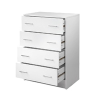 4 Chest of Drawers - ANDES White