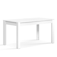 Dining Table Rectangular 4 Seater 120CM White Natu