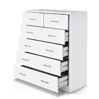 6 Chest of Drawers - ANDES White