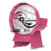 Commercial Manual Vegetable Fruit Slicer Kitchen Cutter Machine Pink