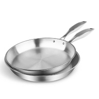 Stainless Steel Fry Pan 24cm 36cm Frying Pan Top Grade Induction Cooking