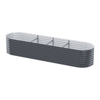 Green Fingers Garden Bed 320X80X56cm Oval Planter Box