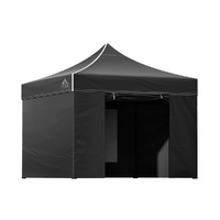 Gazebo 3x3 Pop Up Marquee Folding Tent Wedding Gazebos Camping Outdoor Shade Canopy Black