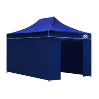 Gazebo 3x4.5 Pop Up Marquee Folding Tent Wedding Gazebos Camping Outdoor Shade Canopy Blue