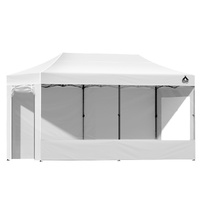 Gazebo 3x6 Pop Up Marquee Folding Tent Wedding Gazebos Camping Outdoor Shade Canopy White