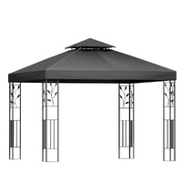 Gazebo 3x3m Marquee Outdoor Wedding Party Event Tent Home Iron Art Shade Grey