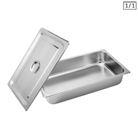 Gastronorm GN Pan Full Size 1/1 GN Pan 10cm Deep Stainless Steel Tray With Lid