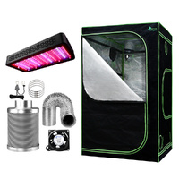 Grow Tent Light Kit 120x120x200CM 1200W LED 6" Vent Fan,Grow Tent Light Kit LED 1200W Full Spectrum 6" Vent 120x120x200CM