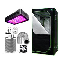 Grow Tent Light Kit 80x80x160CM 1000W LED 4" Vent Fan,Grow Tent Light Kit LED 1000W Full Spectrum 4" Vent 80x80x160CM