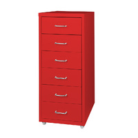  6 Drawer Office Cabinet Drawers Red