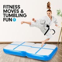 1m Air Block Inflatable Gymnastics Tumbling Mat with Pump