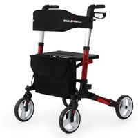 EQUIPMED Rollator Walking Frame Walker Foldable Seat Mobility Aid Aluminium