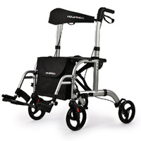 EQUIPMED Rollator Transit Wheelchair Walking Frame Walker Seniors Elderly Aid.