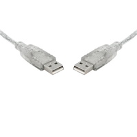 8WARE USB 2.0 Cable A to A Male to Male Transparent