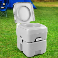 20L Portable Outdoor Camping Toilet - Grey