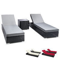 Sun Lounge Outdoor Furniture Day Bed Wicker Rattan Garden Sofa