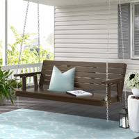 Porch Swing Chair with Chain Outdoor Furniture 3 Seater Bench Wooden