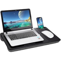 Portable Laptop Desk with Device Ledge, Mouse Pad and Phone Holder for Home Office