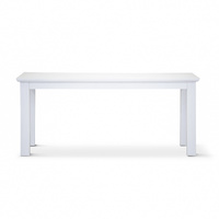 Laelia Dining Table Solid Acacia Timber Wood Coastal Furniture - White